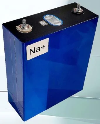 Blue prismatic Na-plus sodium-ion battery cell