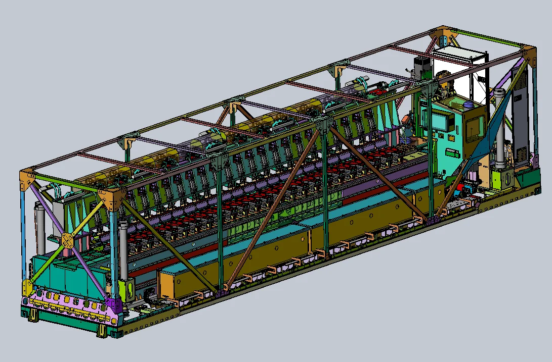 Transport position with protective frame